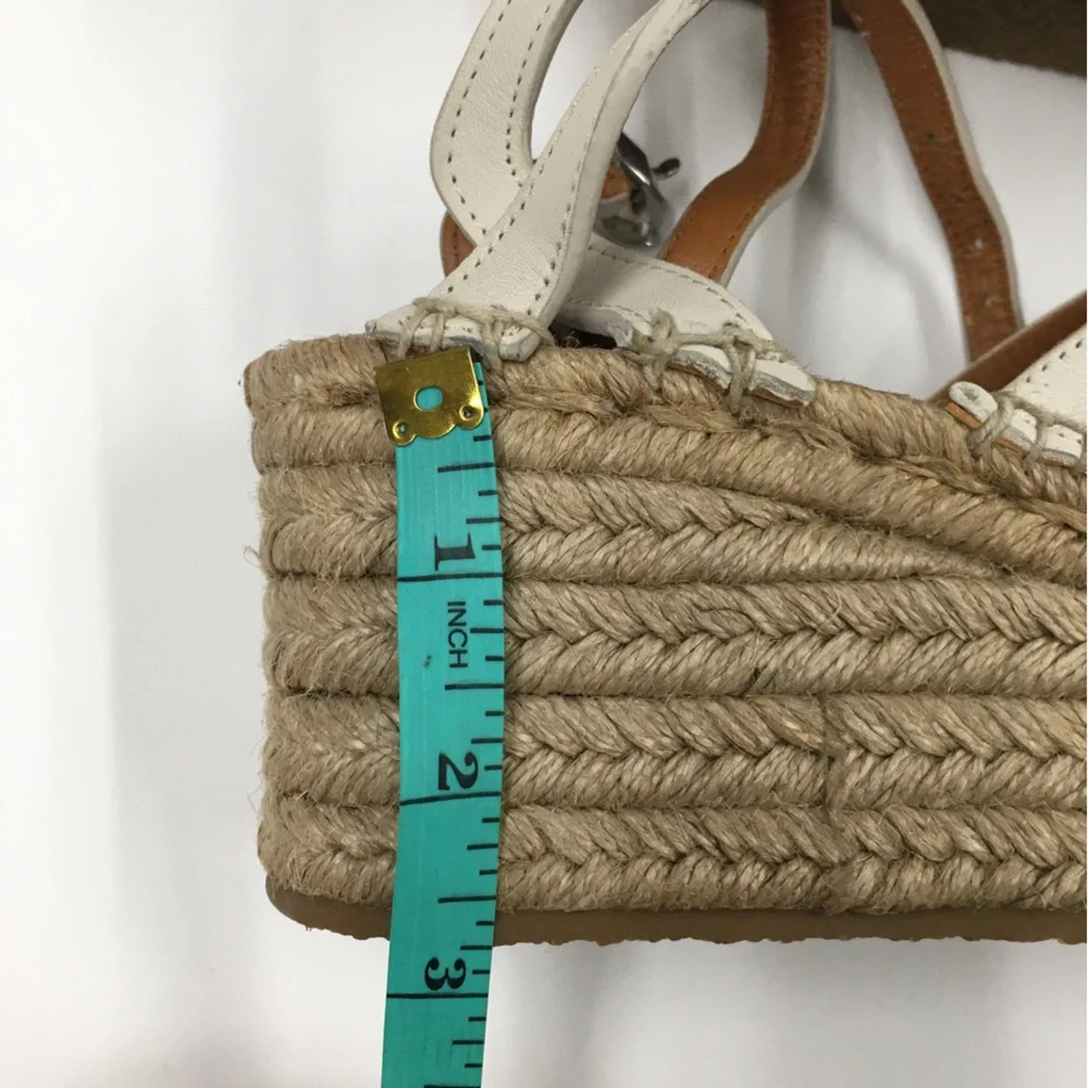 Rag & Bone Platform Espadrilles Sandals EU 38 Cream Tan Leather Spring Vacation